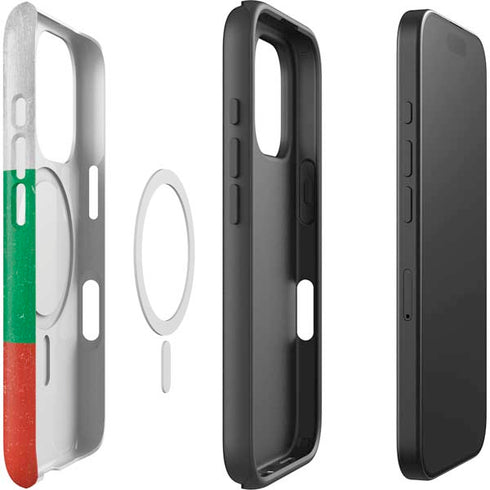 Bulgarian Flag Distressed iPhone 16 Pro Max Magsafe Impact Case